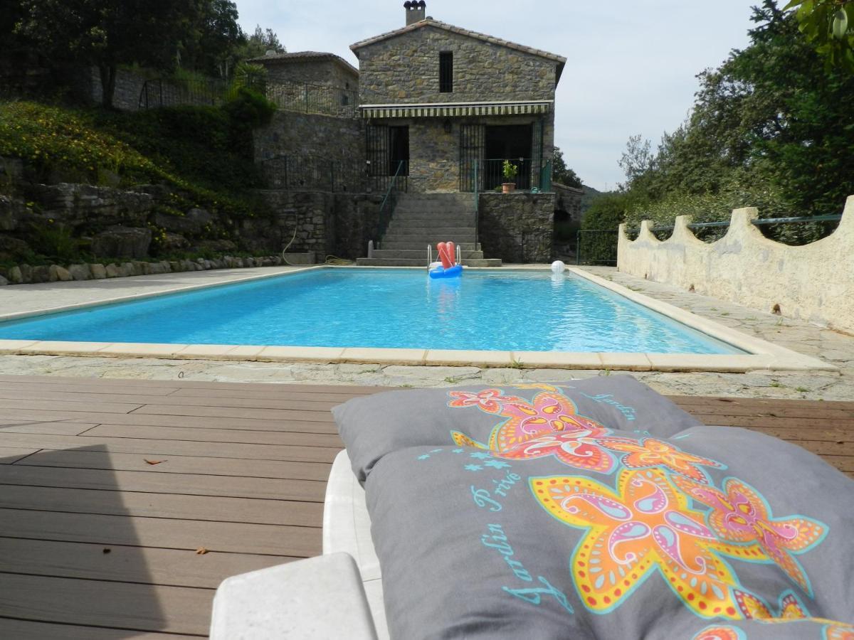 Chambre Cévennes: Piscine, lamas, rivière Cros  Esterno foto
